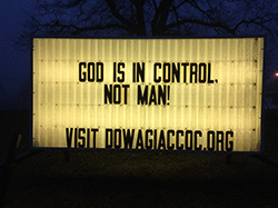 God is in control, not man!
