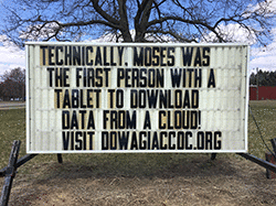 Technically, Moses was the first person with a tablet to download data from a cloud!
