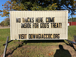 No tricks here, come inside for God's treats!