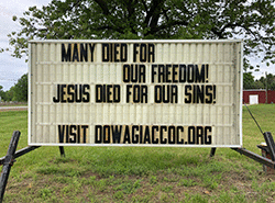Many died for our freedom! Jesus died for our sins!