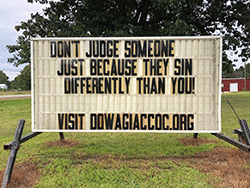 Don't judge someone just because they sin differently than you!
