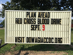 PLAN AHEAD, RED CROSS BLOOD DRIVE, SEPT. 9.