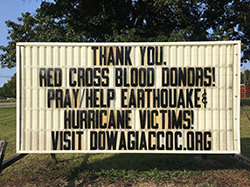 Thank you, Red Cross blood donors! Pray/help earthquake & hurricane victims!