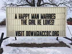A happy man marries the girl he loves!