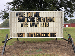 While you ar e sanitizing everything, wipe away hate!
