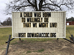 A child was born to willingly die that we might live!