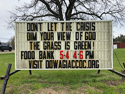 
Don't let the crisis dim your view of God, the grass in green!