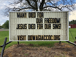 Many died for our freedom! Jesus died for our sins!