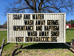 
Soap and water wash away germs, repentance and baptism wash away sins!