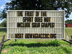 The fruit of the Spirit does not include sour grapes!