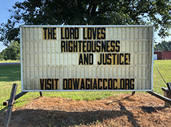 The Lord loves righteousness and justice! from Psalm 33:5