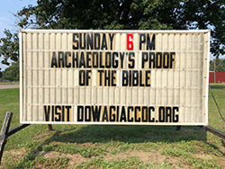 Sunday 6 P.M.  Archaeology's Proof of the Bible